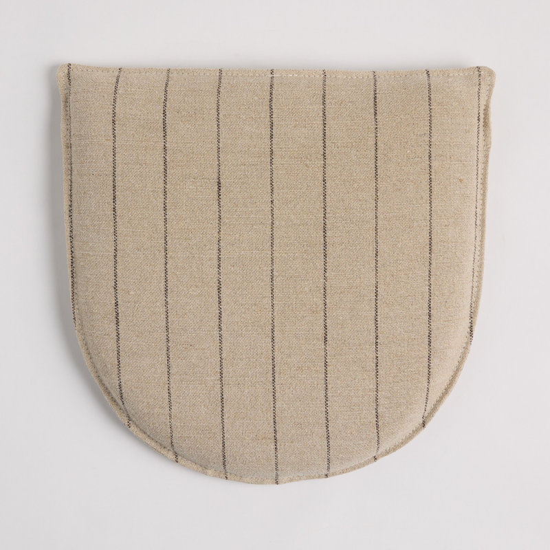 Dining Seat Cushion-16.5"-Antwerp Natural, Lavon Flint Striped