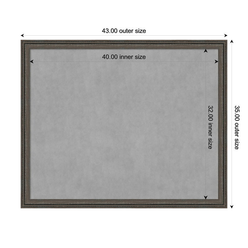 Tableau magnétique magnétique en métal, H 35 po x l 43 po