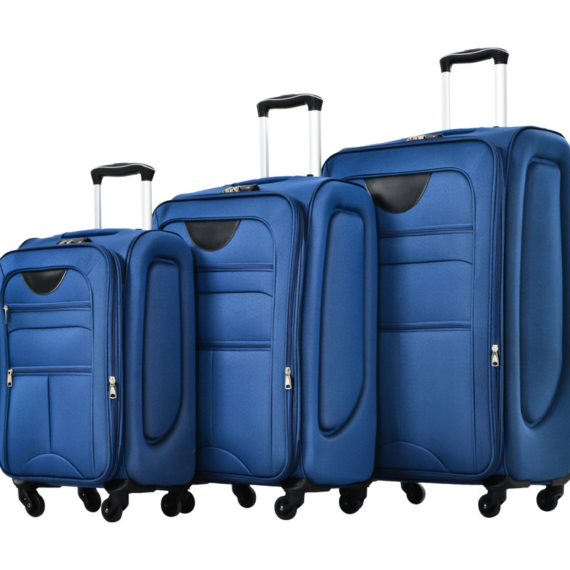 Valise à roulettes extensible - 3 pièces avec verrou TSA et rangement pratique - Design d'intérieur