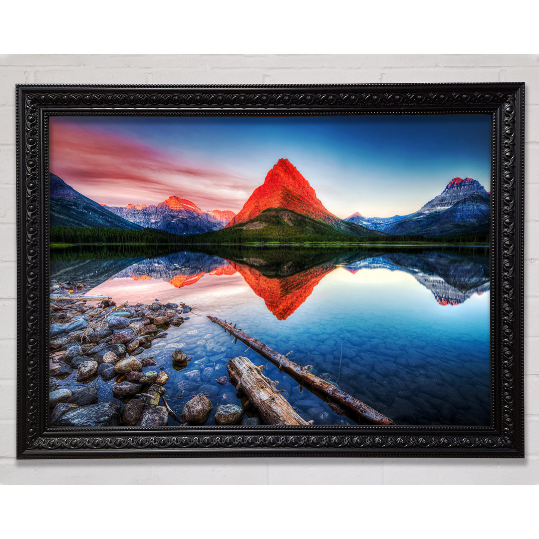 Reflections Of The Mountain Peak Lake - Einzelner Bilderrahmen Kunstdrucke