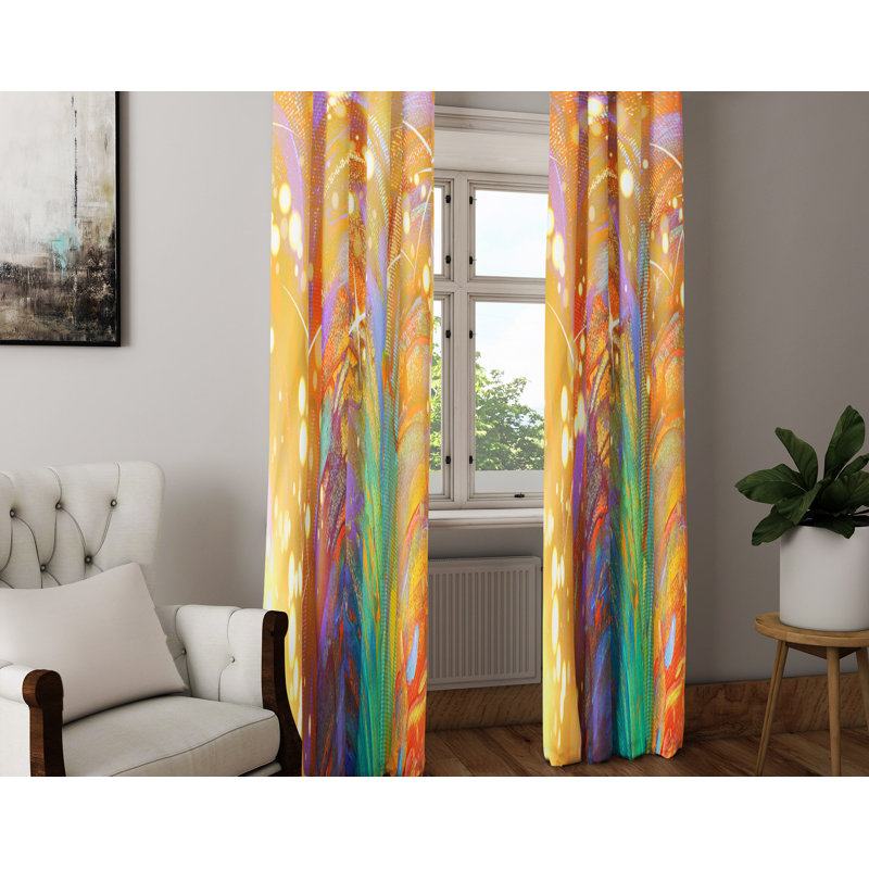 Semi Sheer Curtain Panel Pair, 40" W x 52" L