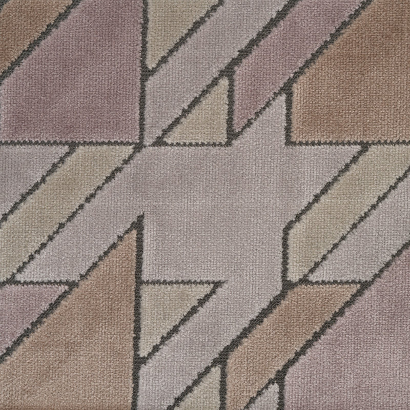 Briefcase Geometric Cut Velvet Upholstery Fabric, Lush
