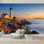 Papier peint adhésif auto-adhésif moderne pour la chambre à coucher avec phare Portland Head Maine L 144 "x l 100" Peel and Stick-239816333