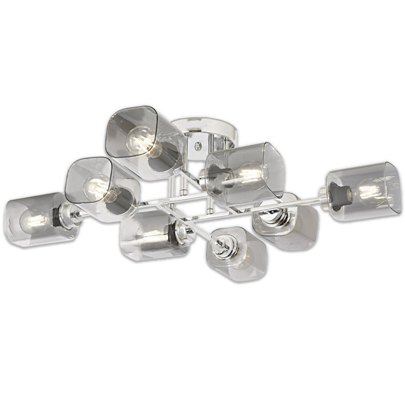 Plafonnier semi-encastré 8 lumières