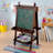 Deluxe Wooden Easel with Chalkboard and Dry Erase Surfaces, Paper Roll and Paint Cups-10894411