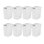 Sterilite 10438004 7.5 Gallon Touchtop Wastebasket W/ Titanium Latch, White 8 Ct