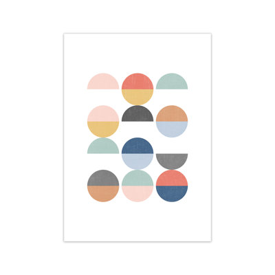 Simple Circles With Texture B - Print
