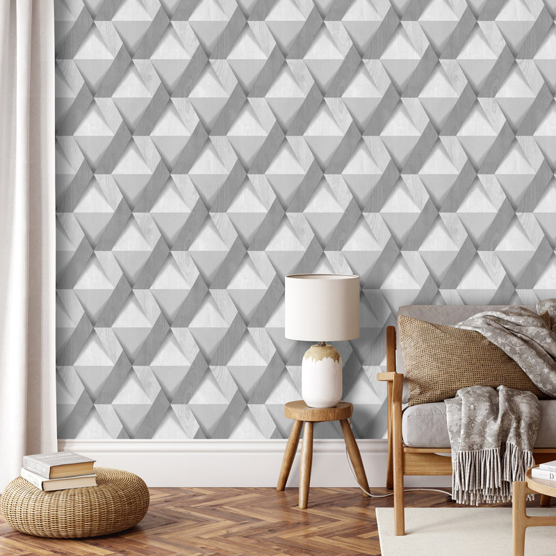 Papier peint Modern Losange, Beige