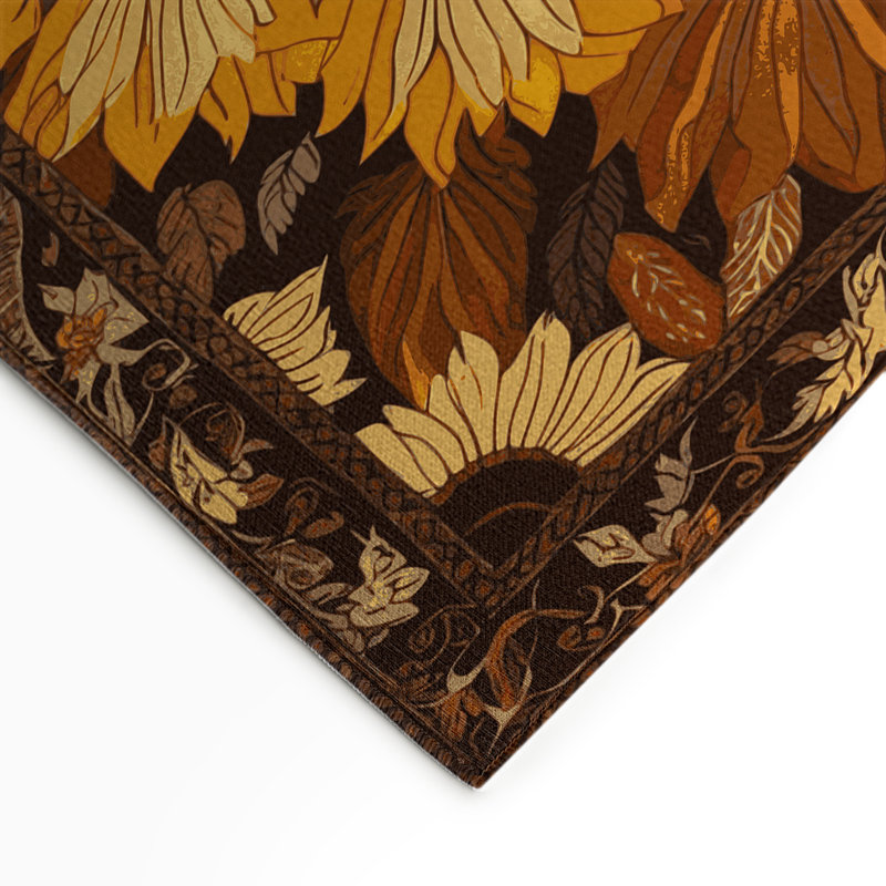 Persian Brown Indoor and Outdoor Area Rug, Rectangle 5' x 7'