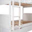 Lit simple simple avec lit mezzanine et deux tiroirs de rangement pratiques, blanc-1170348099