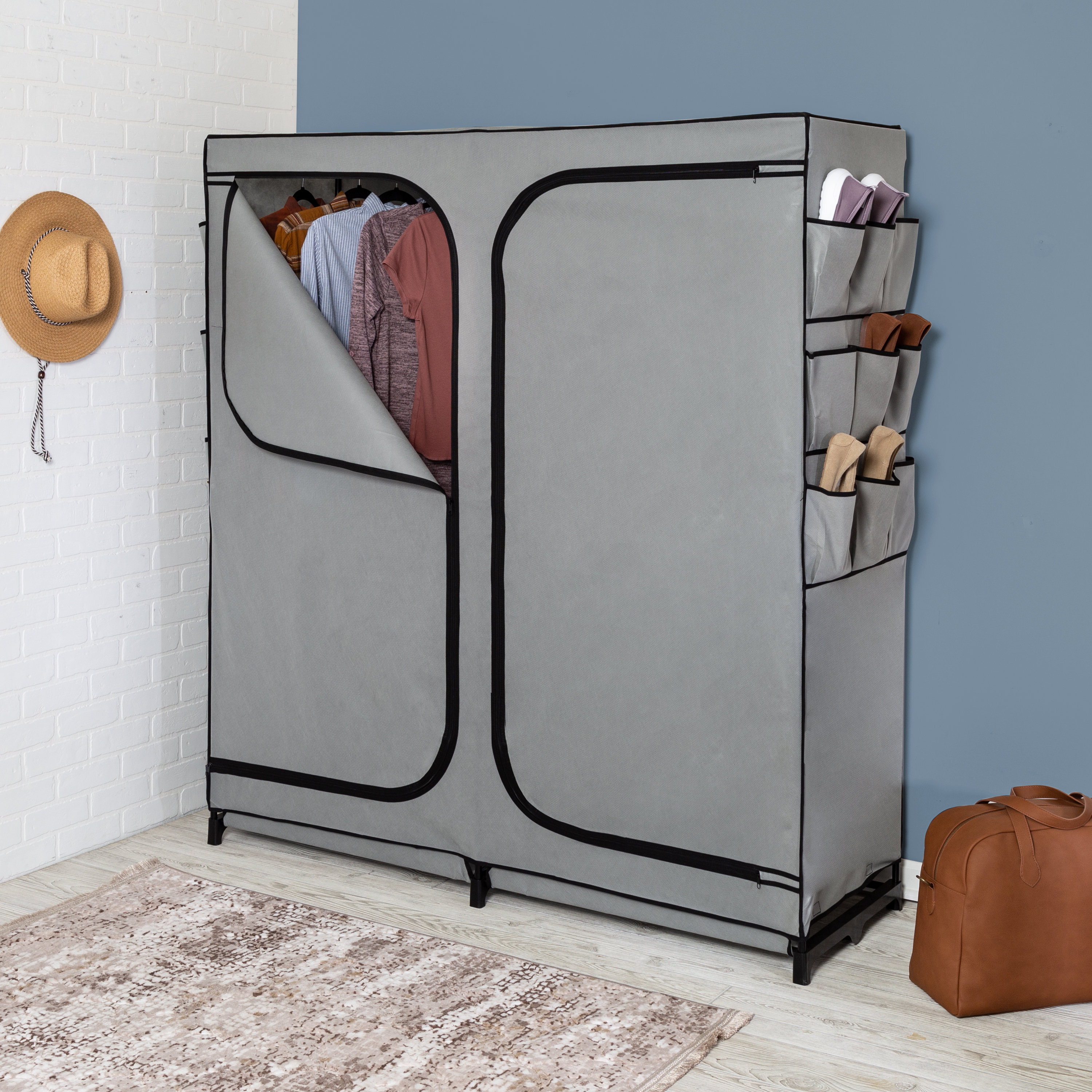 Rebrilliant 60'' Portable Wardrobe &amp; Reviews | Wayfair