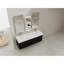 Meuble-lavabo mural 60 po avec lavabo et support de rangement, lavabo double en résine à rebord épais, ensemble KD