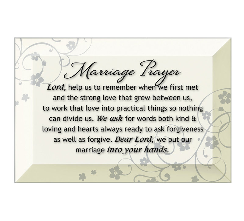 « mariage prayer », plaque d’art textuel