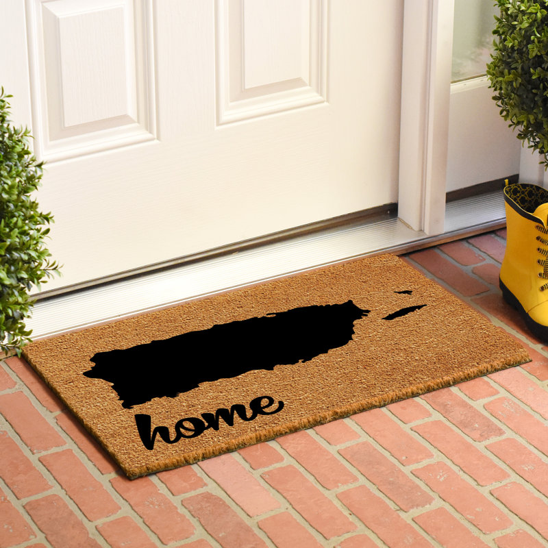 Enrica Non-Slip Outdoor Doormat, 0.6" L x 36" W x 24" D