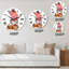 Composition d'automne avec tartes aux fruits et boissons chaudes - Horloge murale décontractée-447979220