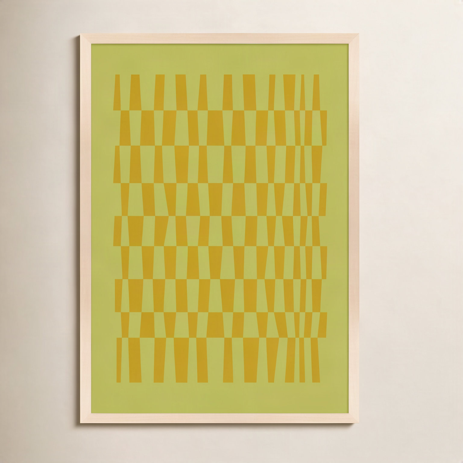 Vibrant Intersections 7 Print, Maple Framed, 20" H x 14" W