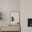 Miroir décoratif rectangulaire en bois massif 24 po x 36 po couleur bois naturel, pour chambre à coucher, salle de bain, salon, entrée-395528074-403106427