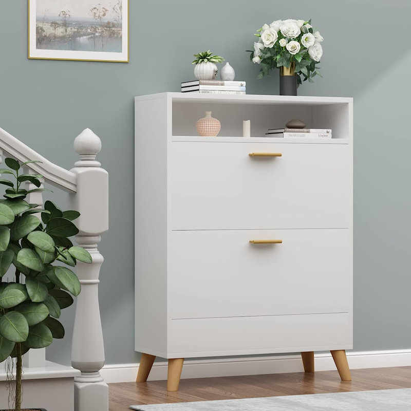 Armoire de rangement pour chaussures 16 paires Esed, Blanc