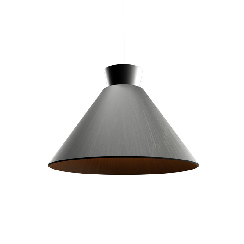 Luminaire suspendu simple à 1 lumière Conical, Gris anthracite