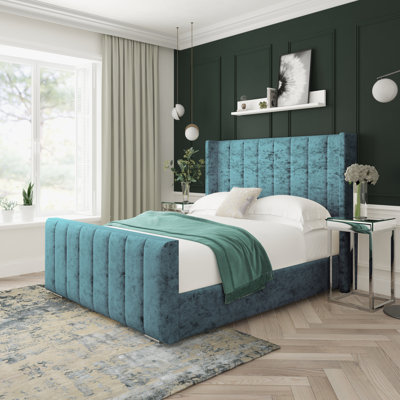 Willow Crushed Velvet Upholstered Bed Frame