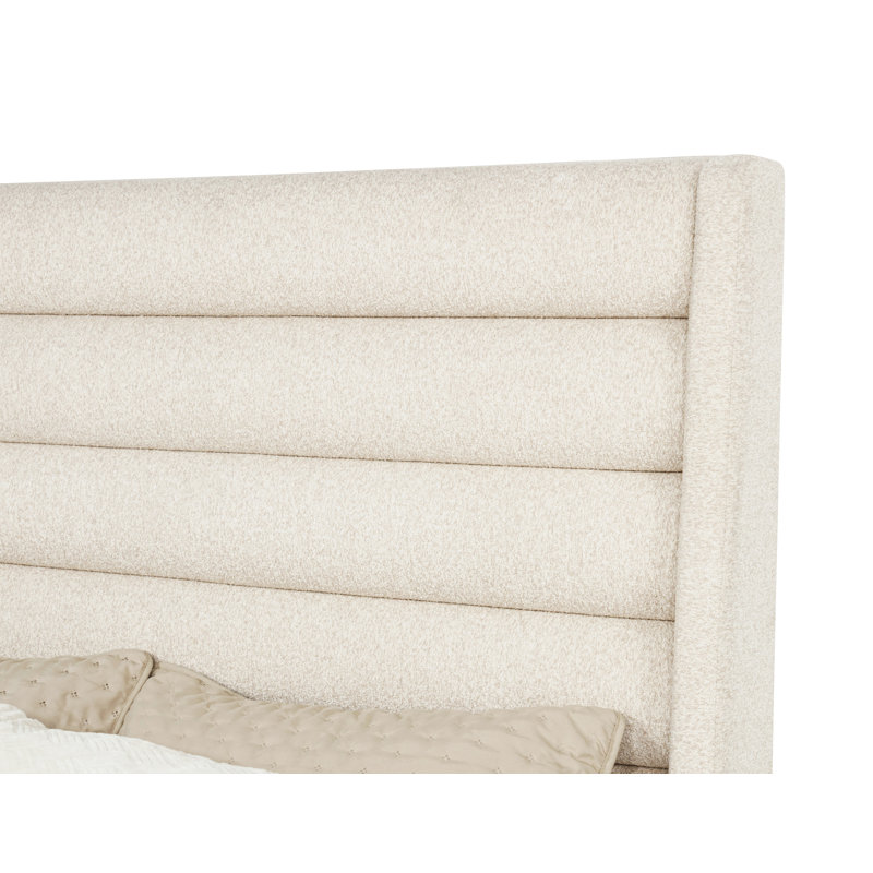 Upholstered Chanel Tufted High Platform Bed, King