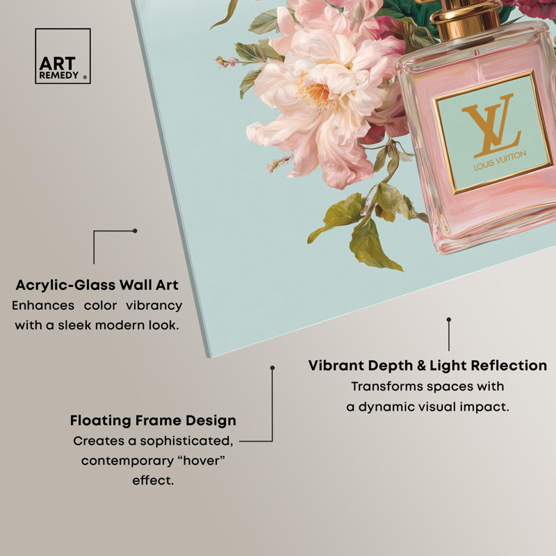 «Bluebird Perfume Bloom Glam» par Art Remedy, H 12 po x l 12 po