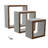3 Piece Square Bamboo Solid Wood Floating Shelf-61828936