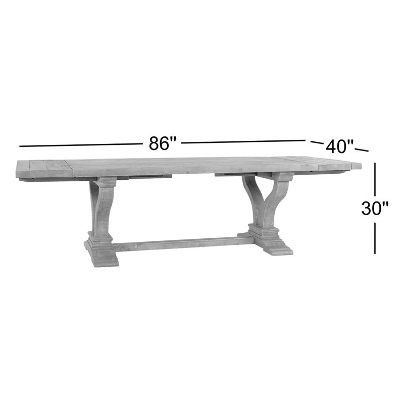 Albert Extendable Dining Table, Brown