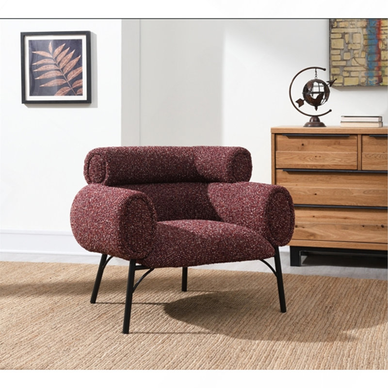 Chaise en tweed marron