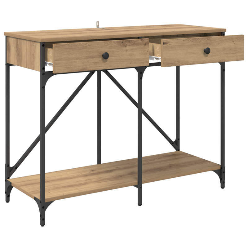 100cm Console Table, Artisan Oak