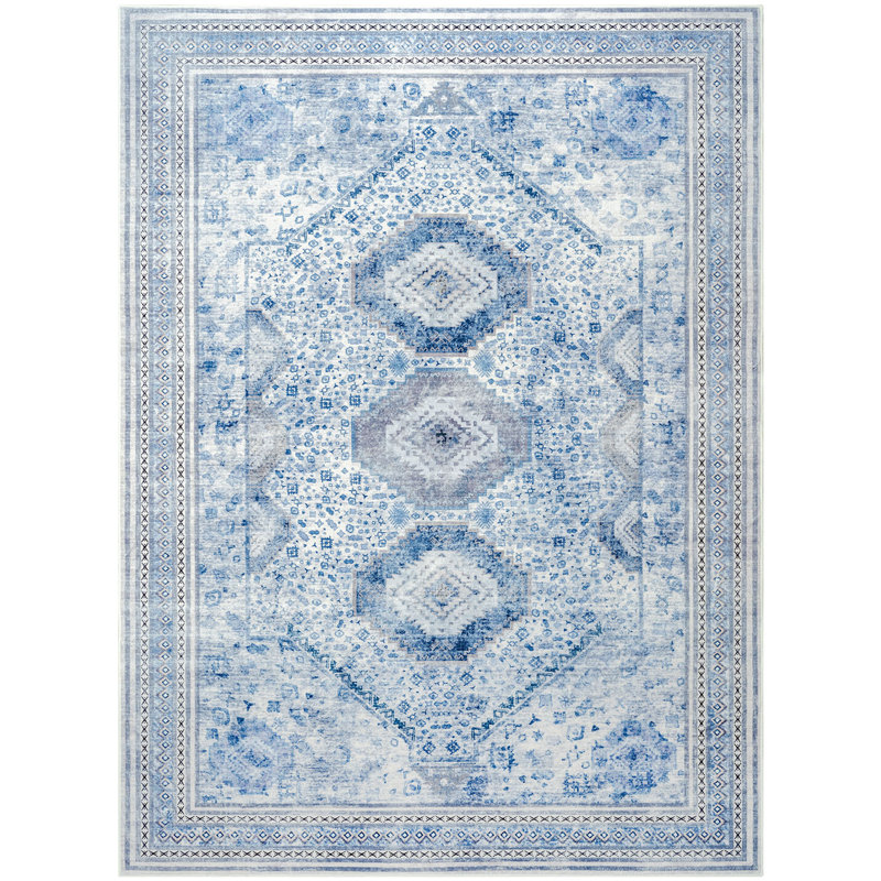 Tapis de salon à motif géométrique Straub, Rectangle 6 pi x 9 pi