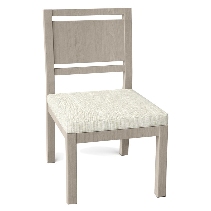 Chaise d'appoint en teck Avondale - Huître, Huître teck, Chambray Rollo, Pas de soudure