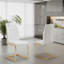 Chaises de salle à manger à haut dossier durables, cuir synthétique et métal, style moderne pour la cuisine à domicile