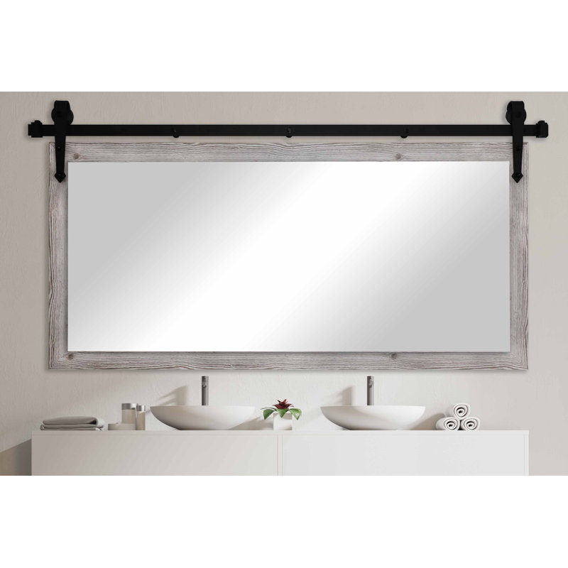 Miroir de coiffeuse / de salle de bain / de campagne antique N Peace, H 31 po x l 58 po