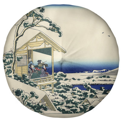 Coussin Katsushika Hokusai Tea House at Koishikawa