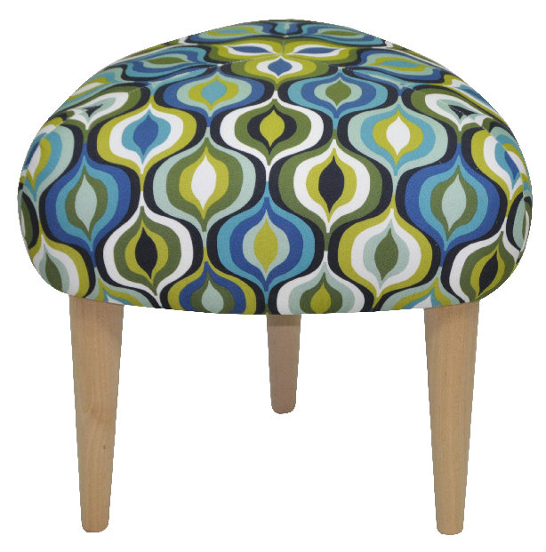 Solid + Manufactured Wood Accent Stool, Blue