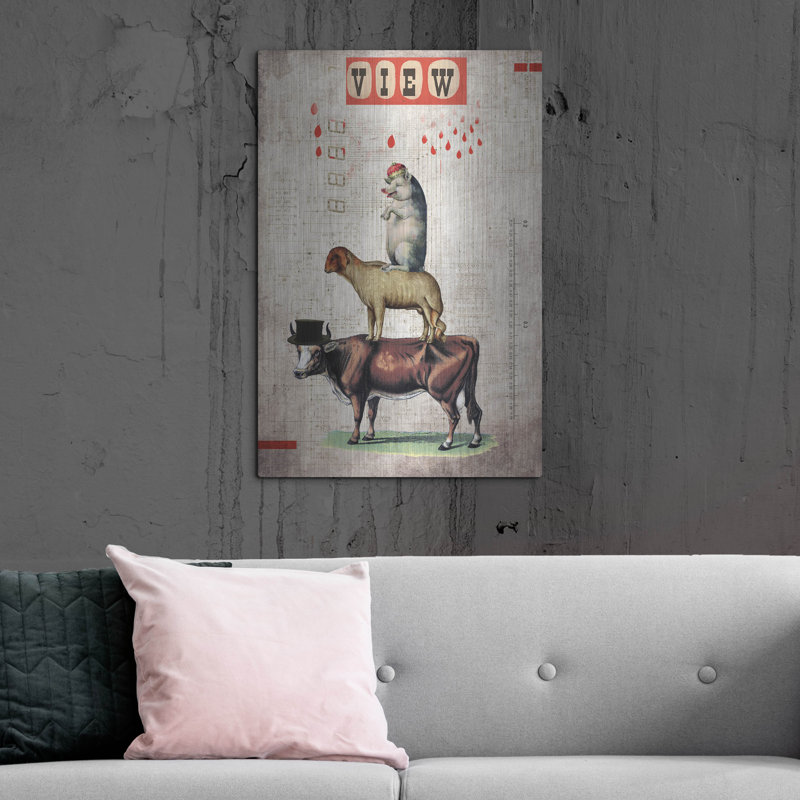 "Ensemble" par Elo Marc sur métal, H 36 po x l 24 po