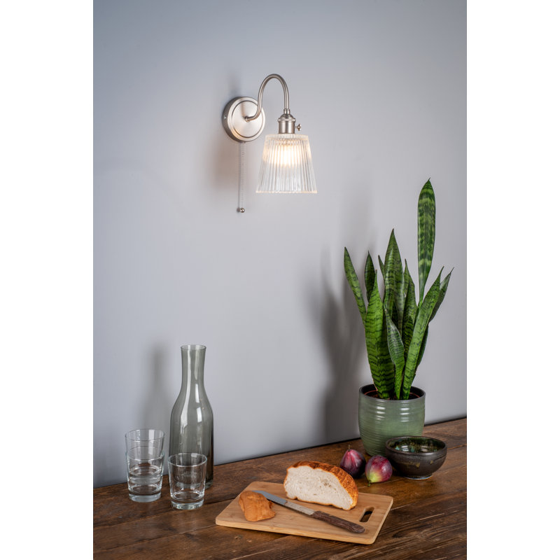 Wall Light, 60 W, Antique Chrome