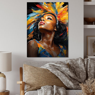 Jazz afro-américain, portrait II - impression d'art en métal afro-américain