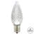 Vickerman C9 LED Pure White Faceted Twinkle Bulb, Package Of 25