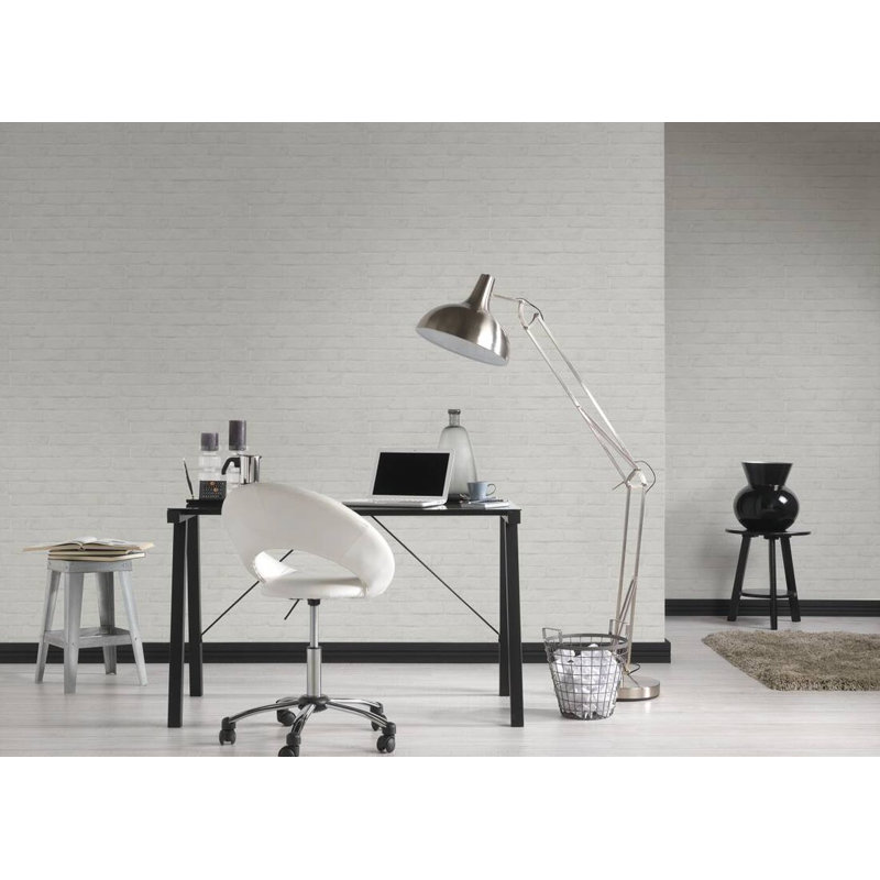 Rouleau de papier peint texturé Tamaqua L 33 pi x l 21 po, Gris métallique
