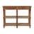Solid Wood Spindle Woven Console , Brown