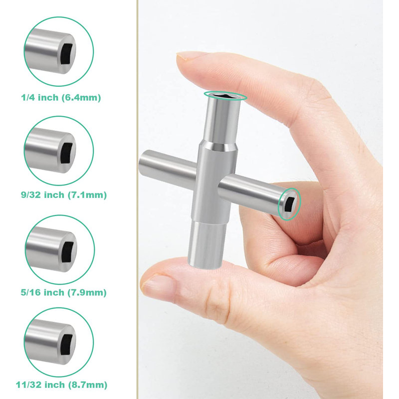 Avalon 4 Way Sillcock Key 4In 1 Water Faucet Tap Key Tool Manual Bathroom Tool