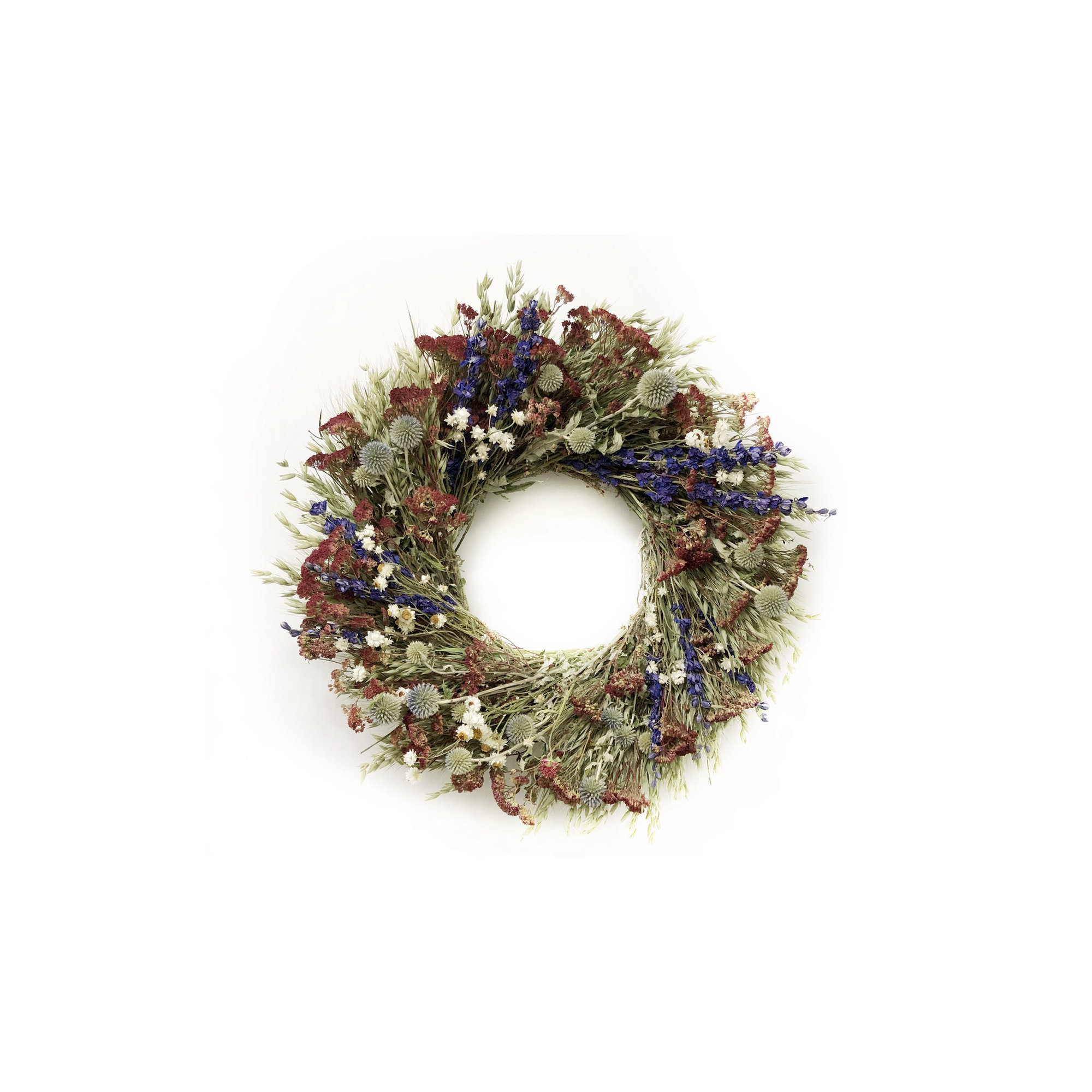 Great Meadows Handcrafted Dried Mixed Assortment Wreath, 22" H x 22" W x 5" D