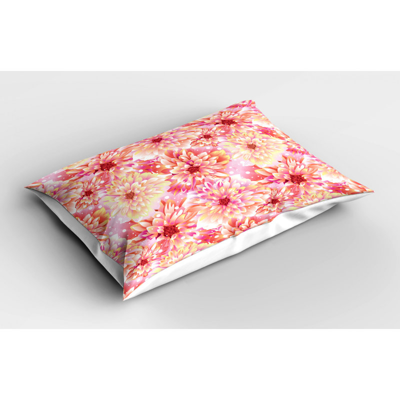 Dahlia Polyester Floral Sham Set, King
