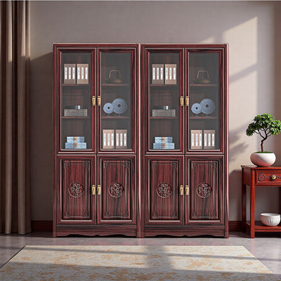 Chinese style closed retro bookcase