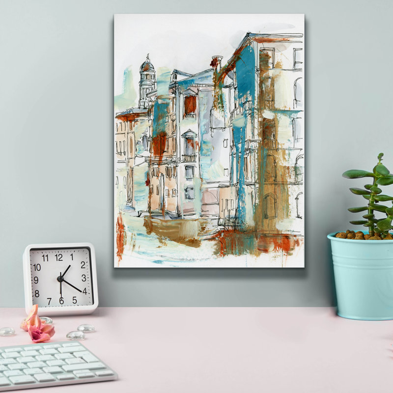 «Venetian Abstract 2» par Ethan Harper, H 16 po x l 12 po x P 0,75 po