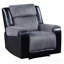 Fauteuil inclinable gris ALICIA / NOIR