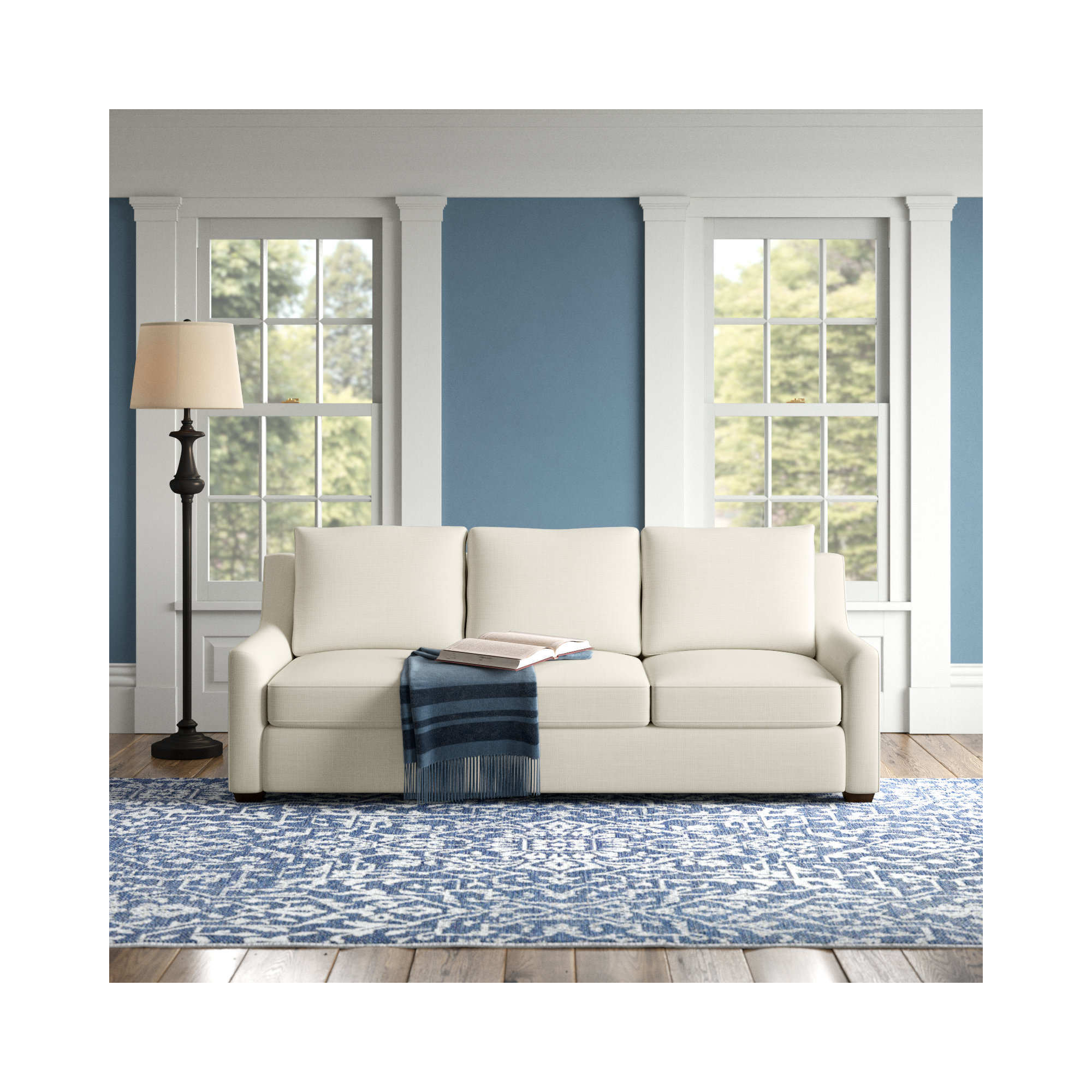 Gemi 80'' Upholstered Sofa, Conversation Pearl