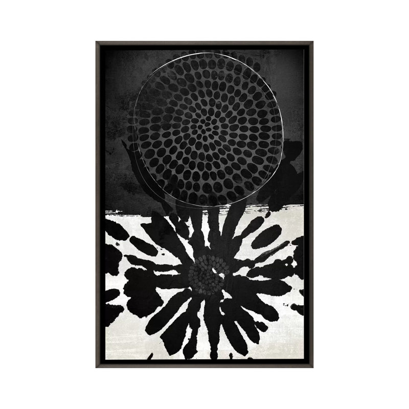 Dot Dotal par Nikki Chu - imprimé, H 26 po x l 18 po x 1,5 po, Cadre rustique foncé